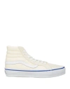 Vans Man Sneakers Ivory Size 9 Leather, Textile Fibers In Multi