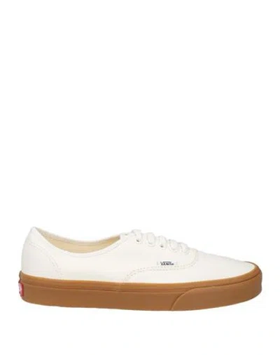 Vans Man Sneakers Ivory Size 9 Textile Fibers In White