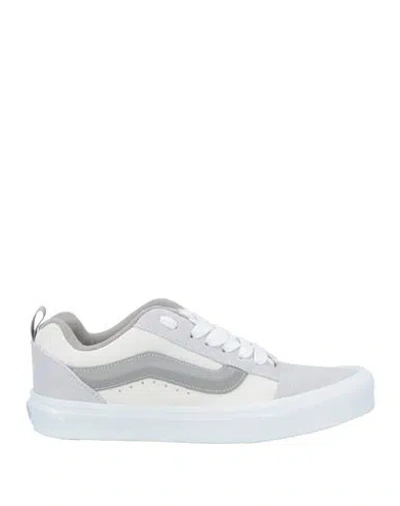 Vans Man Sneakers Light Grey Size 9 Leather In White