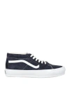 Vans Man Sneakers Midnight Blue Size 8.5 Leather In Blue