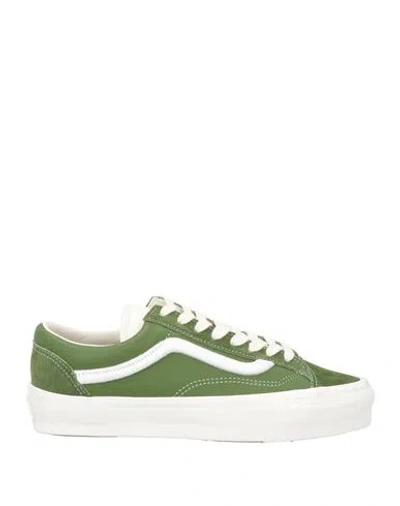 Vans Man Sneakers Military Green Size 9 Leather