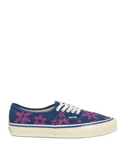 Vans Man Sneakers Navy Size 9 Textile Fibers In Blue