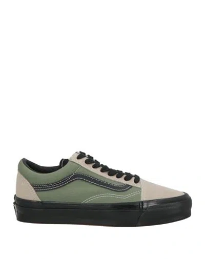 Vans Man Sneakers Sage Green Size 8 Leather In Multi