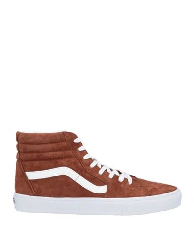 Vans Man Sneakers Tan Size 11.5 Soft Leather In Brown