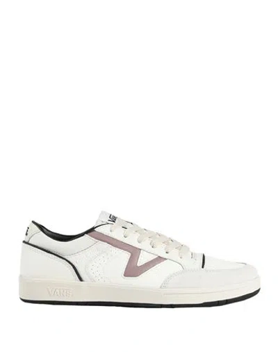 Vans Man Sneakers White Size 8.5 Soft Leather, Textile Fibers