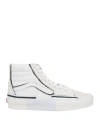 Vans Beige Leather Sneaker In White