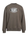 Vans Man Sweatshirt Khaki Size L Cotton