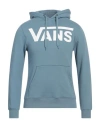 Vans Man Sweatshirt Pastel Blue Size Xs Cotton
