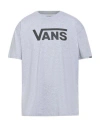Vans Man T-shirt Light Grey Size L Organic Cotton, Polyester In Gray