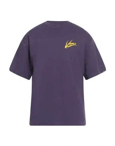 Vans Man T-shirt Purple Size L Cotton