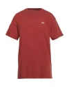 Vans Man T-shirt Rust Size L Cotton In Red