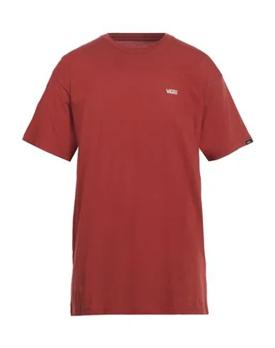 Vans Man T-shirt Rust Size L Cotton In Red