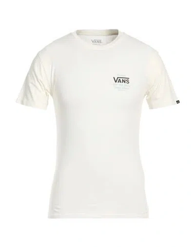 Vans Man T-shirt Ivory Size S Cotton In Multi