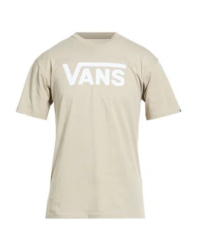 Vans Man T-shirt Taupe Size L Cotton In Orange