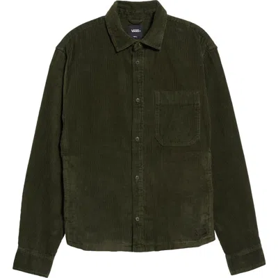 Vans Martinez Cotton Corduroy Overshirt In Green