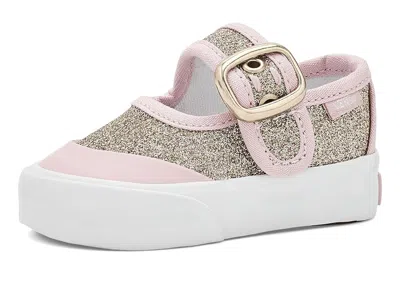 Vans Mary Jane (infant/toddler) Kids Shoes Glitter Gold/pale Petal Pink: 3.5 Toddler M In Multi