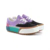 Vans Men's Gs Era Stacked Confetti Sneaker Shoe In Light Purple/black/light Green