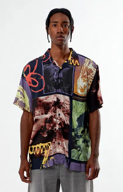 Vans Men's Prospect Collage Woven Camp Shirt In Multi