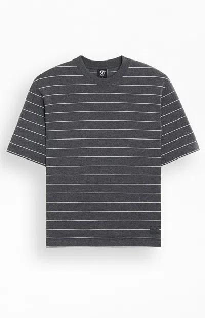 Vans Men's Rowan Striped T-shirt In Charcoal