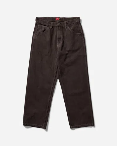 Vans Men S Skate Check 5-pocket Loose Denim Pants After Dark In Black