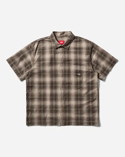 Vans Men S Skate Plaid Shortsleeve Shirt Walnut In Brown