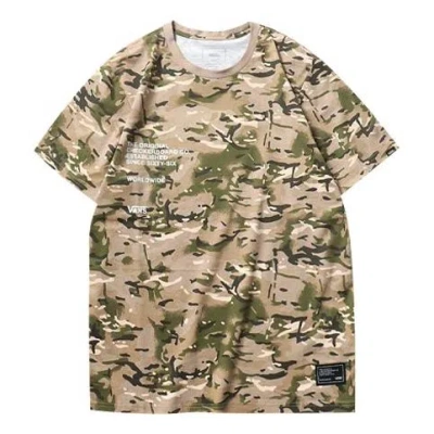 Vans Men's  Alphabet Camouflage Short Sleeve Camouflage T-shirt In Green