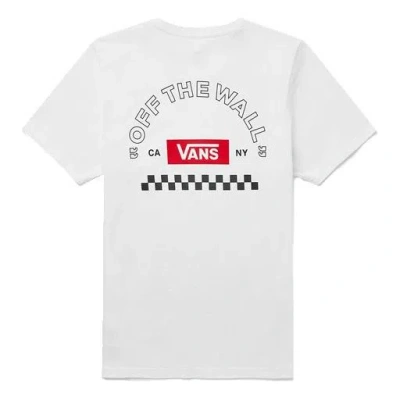 Vans Men's  Alphabet Logo Casual Sports Short Sleeve White