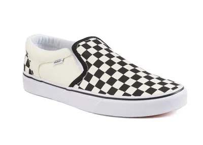Pre-owned Vans Men's  Asher Slipon Checkerboard Sneakers In Sail/black