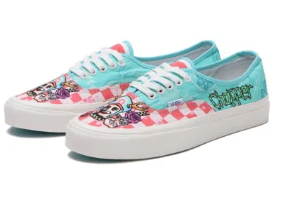 Pre-owned Vans Men's  Authentic 44 Dx One Piece Chopper Sneakers In Mint/pink/white In Multi