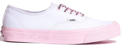 Pre-owned Vans Men's  Authentic Anti Social Club Get Weird Sneakers Inwhite/pink In Multi