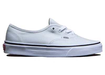 Pre-owned Vans Men's  Authentic Black Sneakers In True White