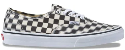 Pre-owned Vans Men's  Authentic Blur Check Sneakers In Black/classic White