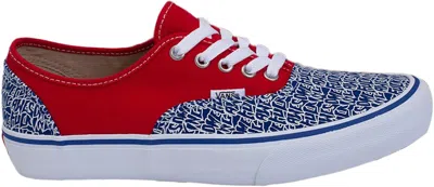 Pre-owned Vans Men's  Authentic Fucking Awesome Sneakers In Red/blue In Multi