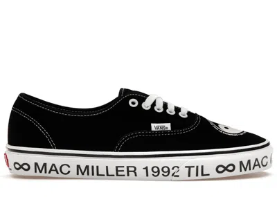 Pre-owned Vans Men's  Authentic Mac Miller Swimming Sneakers In Black/true White