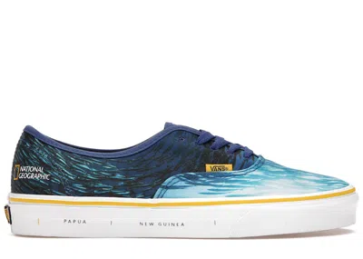 Pre-owned Vans Men's  Authentic National Geographic Sneakers In Yellow/white In Multi