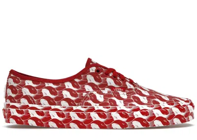 Pre-owned Vans Men's  Authentic Opening Ceremony Snake Sneakers In Red/true White