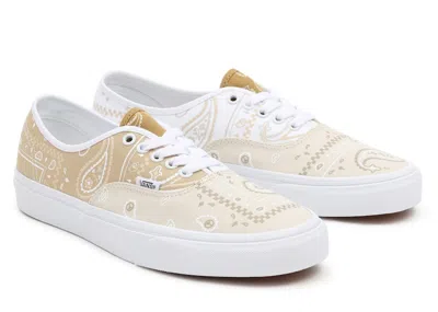 Pre-owned Vans Men's  Authentic Paisley Sneakers In Peace/true White
