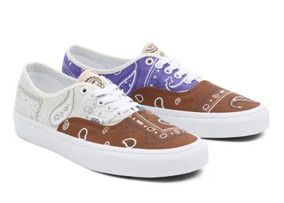 Pre-owned Vans Men's  Authentic Peace Paisley Sneakers In Unity/true White