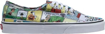 Pre-owned Vans Men's  Authentic Peanuts Comics Sneakers In Black/white
