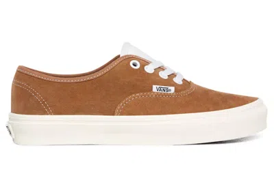Pre-owned Vans Men's  Authentic Pig Suede Brown Sneakers In Brown Sugar/snow White