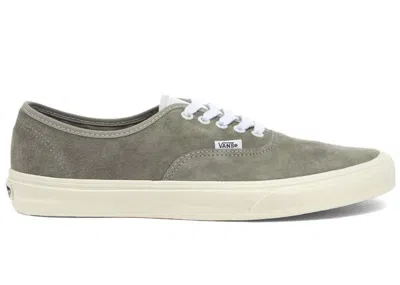 Pre-owned Vans Men's  Authentic Pig Suede Sneakers In Drizzle/white