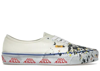 Pre-owned Vans Men's  Authentic Reissue 44 Gallery Dept. Art That Kills Sneakers In Cream In White