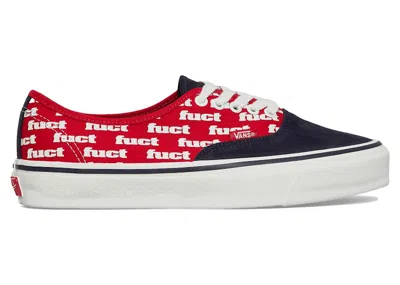 Pre-owned Vans Men's  Authentic Reissue 44 Lx Fuct X Slam Jam Sneakers In Red/marshmallow