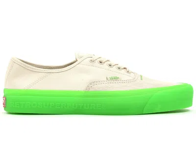 Pre-owned Vans Men's  Authentic Retrosuperfuture Sneakers In White/green