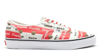 Pre-owned Vans Men's  Authentic Supreme Campbells Soup Sneakers In White/red/gold In Multi