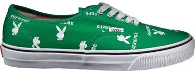 Pre-owned Vans Men's  Authentic Supreme X Playboy Sneakers In Green