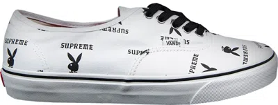 Pre-owned Vans Men's  Authentic Supreme X Playboy Sneakers In White