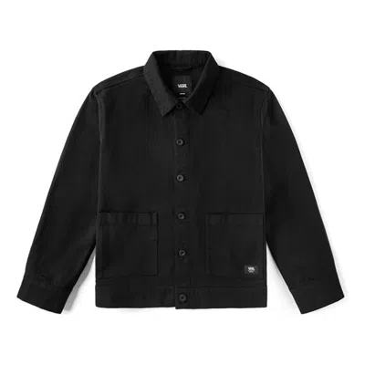 Vans Men's  Back Embroidered Logo Jacket Black