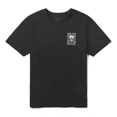 Vans Men's  Casual Sports Skeleton Printing Short Sleeve Black