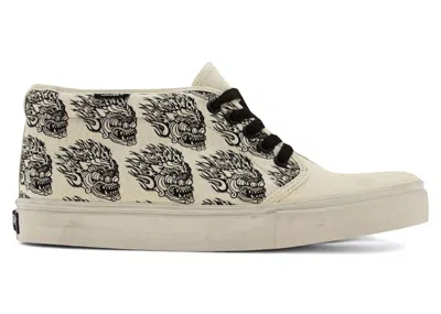 Pre-owned Vans Men's  Chukka Boot Lx Demon Dragon Sneakers In Buff White/black